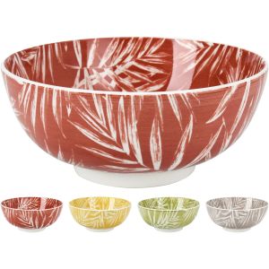 Μπολ ArteLibre Σχέδιο Φύλλα New Bone Πορσελάνη Φ20.5x8.6cm Σε 4 Χρώματα