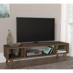 Έπιπλο Τηλεόρασης ArteLibre Samos Σκούρο Καφέ 120x35x40cm
