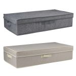 Κουτί Αποθήκευσης Γκρι/Μπεζ Υφασμάτινο Σε 2 Χρώματα