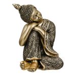 Figure Buddha Synthetic Resin Χρυσόχρωμο 10X10X17Cm 10X10X17Cm