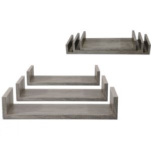 Σετ Ράφια Γκρι Δρυς 60x15.5x8cm/50x15.5x8cm/40x15.5x8cm 3Τμχ
