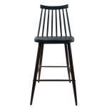 Σκαμπό Bar ArteLibre MARANTA Μαύρο/Καρυδί PP/Μέταλλο 45x46x97cm