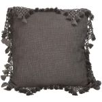 Μαξιλάρι ArteLibre Με Φούντες Γκρι Βαμβακερό 45x45cm