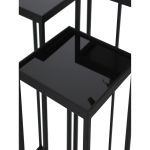 Τραπεζάκι ArteLibre Μαύρο Μέταλλο 31x31x75cm Σετ 3Τμχ