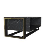 Τραπεζάκι Σαλονιού ArteLibre LEVITHA Μαύρο Μοριοσανίδα/Μελαμίνη 108x60x40cm