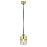 Φωτιστικό Κρεμαστό ArteLibre BOR Αντικέ Μέταλλο/Γυαλί Φ12x75cm