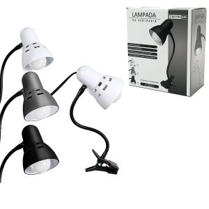 Φωτιστικό Γραφείου Με Μανταλάκι Μέταλλο/Πλαστικό 30cm Σε 3 Χρώματα