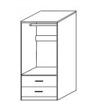 Ντουλάπα ArteLibre SWALLOWTAIL Μαύρο Μοριοσανίδα 80x50x180cm