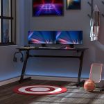 Γραφείο Gaming ArteLibre ORGANA Μαύρο Ξύλο/Μέταλλο 120x65x75cm