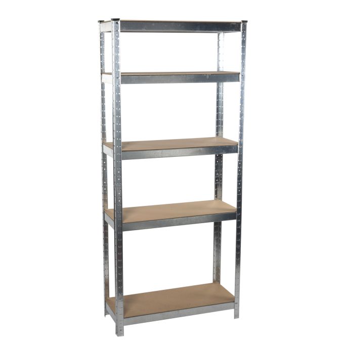 Ραφιέρα Βαρεώς Τύπου Ασημί/Φυσικό Μέταλλο/MDF 75x30x172cm