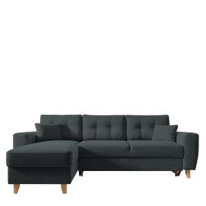 Καναπές Γωνιακός ArteLibre Αναστρέψιμη Γωνία JESSIE 235x160x85cm Σκούρο Γκρι