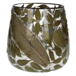 Κηροπήγιο ArteLibre Φύλλα Τσαγιού Διάφανο Γυαλί 20x20x20cm