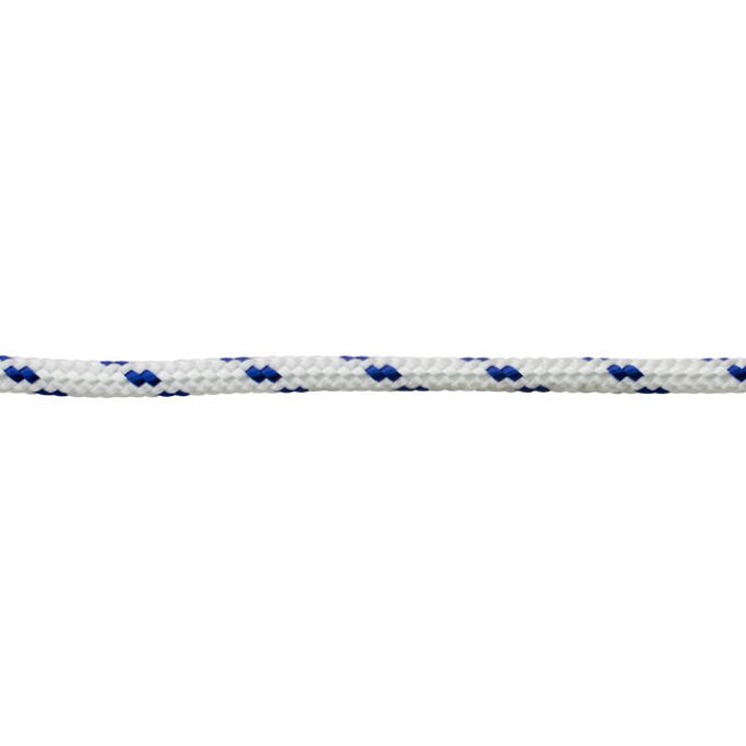 PES Πλεγμένο Σχοινί Λευκό/Μπλε 6mm