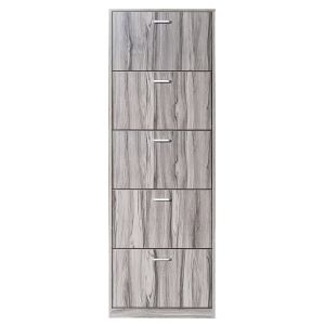 Παπουτσοθήκη ArteLibre GYDA Σκούρο Γκρι Μοριοσανίδα/Μελαμίνη 60x20x182.5cm