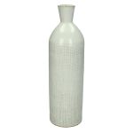 Βάζο ArteLibre Λευκό Πέτρα 9.3x9.3x32cm