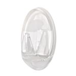 Πλαστικός Γάντζος Οβάλ Αυτοκόλλητος Διάφανο 54x33mm 1Τμχ