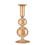 Κηροπήγιο ArteLibre Διάφανο/Μελί Γυαλί 20.5cm