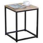 Βοηθητικό Τραπεζάκι ArteLibre QUENLEY Δρυς/Μαύρο Μοριοσανίδα/Μέταλλο 40x40x50.1cm
