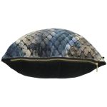 Μαξιλάρι ArteLibre Δέρμα Φιδιού Μπλε Βελούδο 45x45cm