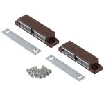 Πιαστράκι Μαγνητικό 10kg Πλαστικό Καφέ Σταθερή Βάση