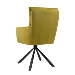 Πολυθρόνα ArteLibre WYATT Κίτρινο Ύφασμα/Μέταλλο 60x67x93cm