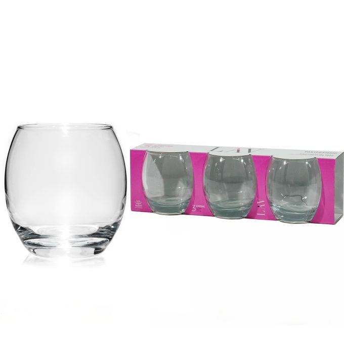 Ποτήρια Empire Διαφανές Γυαλί 405cc 3Τμχ