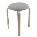 Σκαμπό ArteLibre MILOA Mπεζ/Φυσικό Ύφασμα/Ξύλο 42x42x45cm