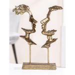 Διακοσμητικό ArteLibre Πρόσωπα Χρυσό Polyresin 22.5x7.5x31cm