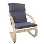 Πολυθρόνα ArteLibre VESNA Γκρι/Φυσικό Ύφασμα/Ξύλο 67x78x92cm