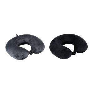 Μαξιλάρι Ταξιδιού Memory Foam Μαύρο/Γκρι Σε 2 Χρώματα