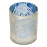 Φανάρι Κυλινδρικό Κέλυφος Μοτίφ Γυαλικά Μπλε D10X13Cm D10X13Cm