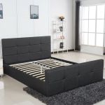 Κρεβάτι ArteLibre ANEMONE Μαύρο PU Με Αποθηκευτικό Χώρο 217.5x170.5x100cm(Στρώμα 160x200cm)