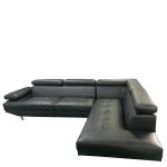 Καναπές Γωνιακός ArteLibre MASAL Μαύρο PU 280x185x85cm