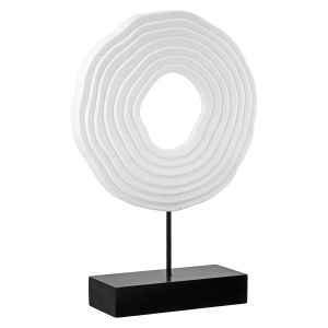 Ανάγλυφο Σταντ 'Pezzo' MDF Μαύρο/Λευκό 6.5x20x30cm