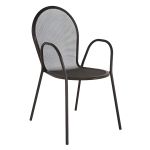 Πολυθρόνα Κήπου ArteLibre SATIS Μαύρο Μέταλλο 54x62x89cm