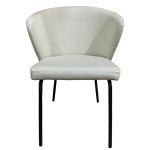 Καρέκλα Τραπεζαρίας ArteLibre JACARANDA Μπεζ/Μαύρο Ύφασμα/Μέταλλο 56x56x76cm