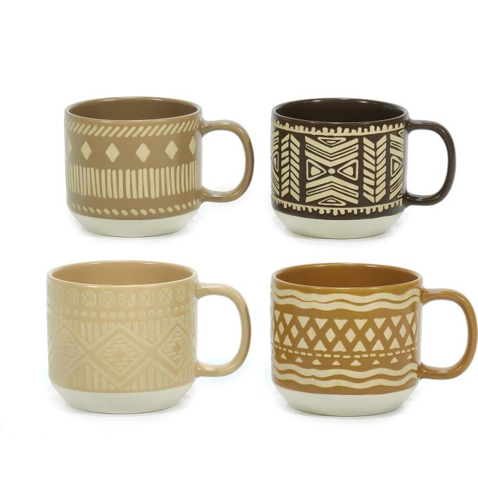 Κούπα 41cl Ethnic Σχέδιο Κεραμικό Φ8.5x11cm Σε 4 Σχέδια