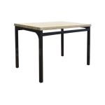 Τραπέζι Σετ (4+1) ArteLibre SERISSA Μαύρο/Μπεζ 110x70x77cm