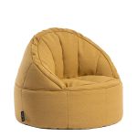 Πουφ Πολυθρόνα ArteLibre LINDE Κίτρινο Ύφασμα 70x75cm