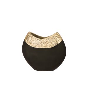 Βάζο 'Imperium' Αλουμίνιο Μαύρο/Χρυσό 7x26x23cm