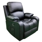 Πολυθρόνα ArteLibre Relax BELLADONA Μαύρο PU 91x102x112cm