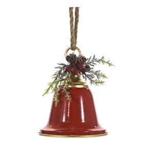 Χριστουγεννιάτικο Κρεμαστό Καμπανάκι Κόκκινο 19cm