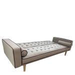 Καναπές Κρεβάτι Τριθέσιος ArteLibre AUBREY Καφέ Ύφασμα 224x88x84cm