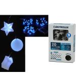 20 LED Εσωτερικού Χώρου Ψυχρό Λευκό Φως Διάφανο Καλώδιο Μη Επεκτεινόμενο Μπαταρίας 1.45m