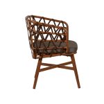 Πολυθρόνα Κήπου ArteLibre BOYOMA Καφέ Αλουμίνιο/Ύφασμα 57x61x79cm