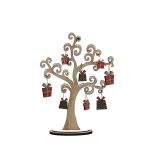 Δέντρο Με Δώρα Φυσικό Ξύλο 30cm