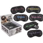 Μάσκα Ύπνου Με Slogan Στα Αγγλικά Μαύρο Σε 6 Σχέδια