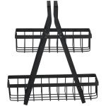 Ράφι Διώροφο Μαύρο Μέταλλο 10x25.5x28cm