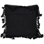 Μαξιλάρι ArteLibre Με Φούντες Μαύρο Βαμβακερό 45x45cm