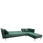 Καναπές Κρεβάτι Γωνιακός ArteLibre ARION Πράσινο Ύφασμα 244x162x84cm